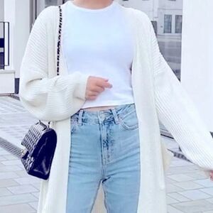 White  cardigan